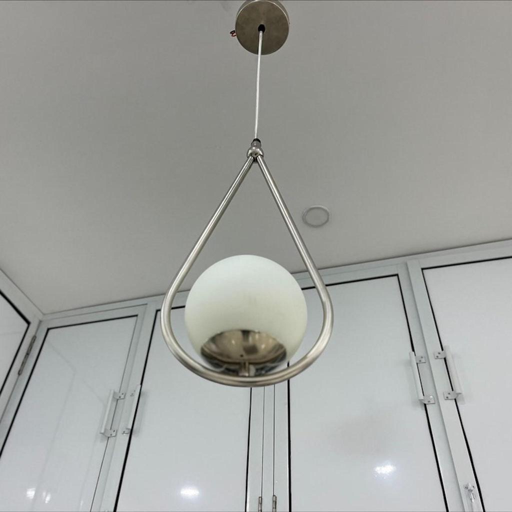 Unique Pendant Lamp, Glass Globe Pendant Lamp, Modern Long Chandelier, Décor Hanging Light, Dining Room Pendant, Decorative