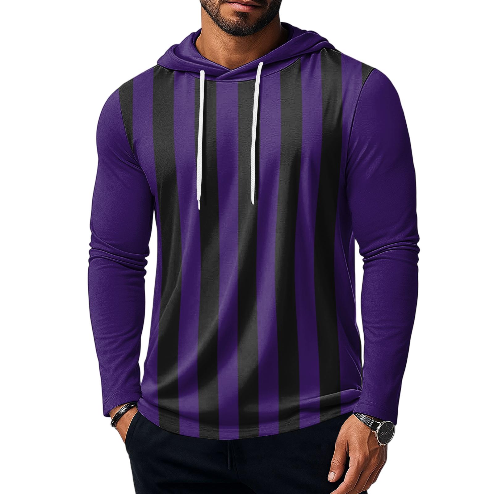 

Мужская толстовка, свободная однотонная уличная теплая дышащая футболка, топ XXXL фиолетовый