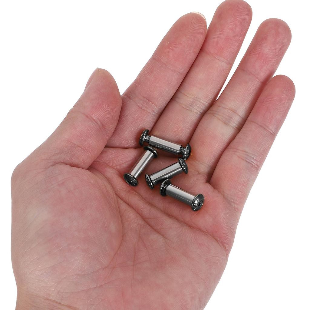 4Pcs Knife Handle Rivets Alloy Cutlery Rivet Screws Black Fasteners for Knife Repair Replacement Rivets for Chef Knives DIY