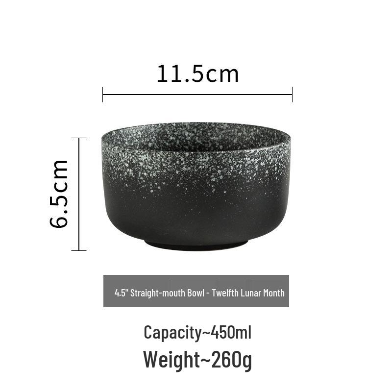 Bol Japonez din Ceramică pentru Orez și Mic Dejun - Simplu, Mic, Design Creativ pentru Utilizare Acasă și în Restaurant