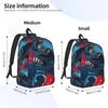 Radiostatic Vox Alastor Backpack Women Men Hazbin Hotels Pattern Backpacks Polyester Style School Bags Daily Custom Rucksack
