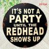 Vintage Round Iron Sign Redhead Party Decor Home Garden Pub