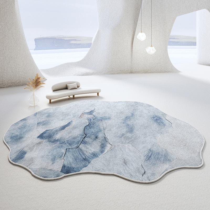 

Wabi-sabi Style Carpets for Living Room Light Luxury Irregular Shape Bedroom Decor Carpet Fluffy Soft Plush Rug Home Thicken Mat 80*120cm
