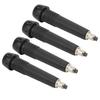 Cane Tips King, 4 PCS Portable Replacement Rod Spare Parts Black Hiking Walking Ing Canes   Alpenstock Tip for