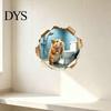 3D Realistic Animal Stickers Funny Hamster Hole Wall Decal Peel and Stick, Sticker with Waterproof PVC Art Effect, Cute for Bathroom Bedroom