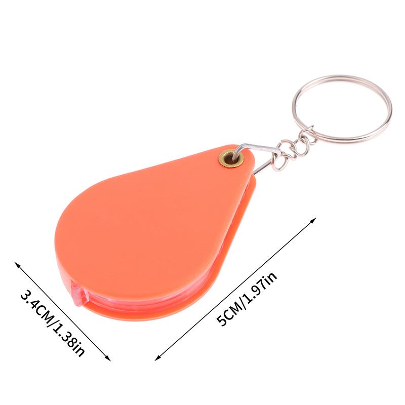 Portable Orange High-Definition Magnifying Lens For Old People Pocket Magnifying Glass Small Handheld Folding Keychain Magnifier