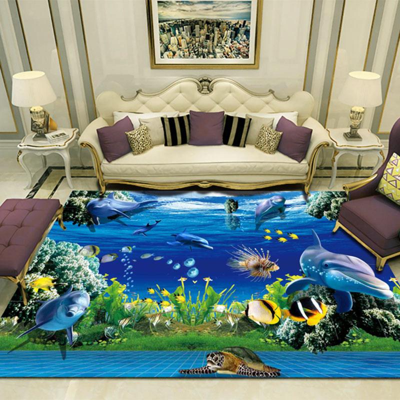Ocean Style Series Carpet Living Room Tea Table Carpet Floor Mat Bedside Carpet Children's Crawl Carpet Kitchen Floor Mat