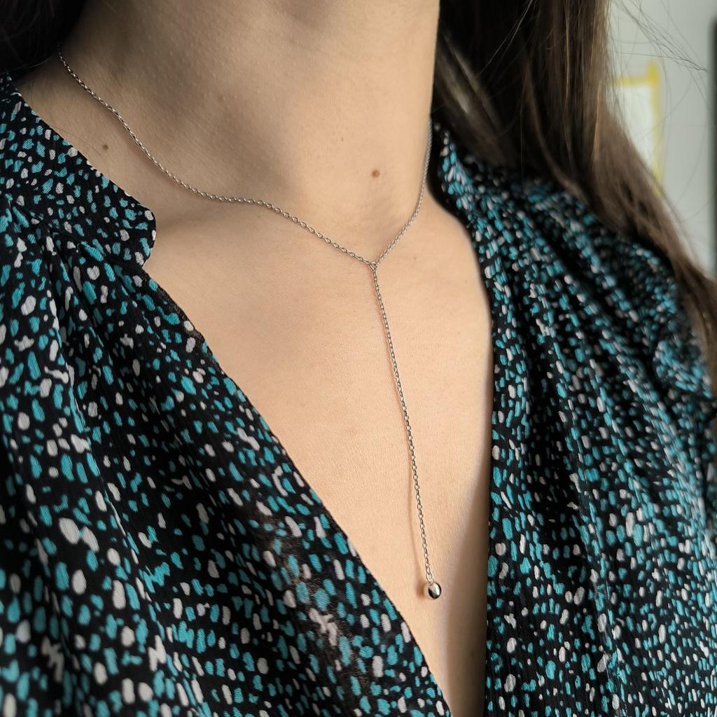 Silver Necklace Without Stones, Item Weight 3.2 G (2183945)