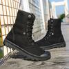 Fashion men Outdoor shoes thick-soled high-top canvas shoes men flip  fashion sports shoes 2025