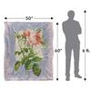 JQ Licensing Love Happiness Joy Silky Flowers Supersoft Blanket