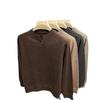 Henry-Kragen Herren Freizeit Strickpullover - Herbst/Winter, Teenager Lockerer Schnitt, Uni