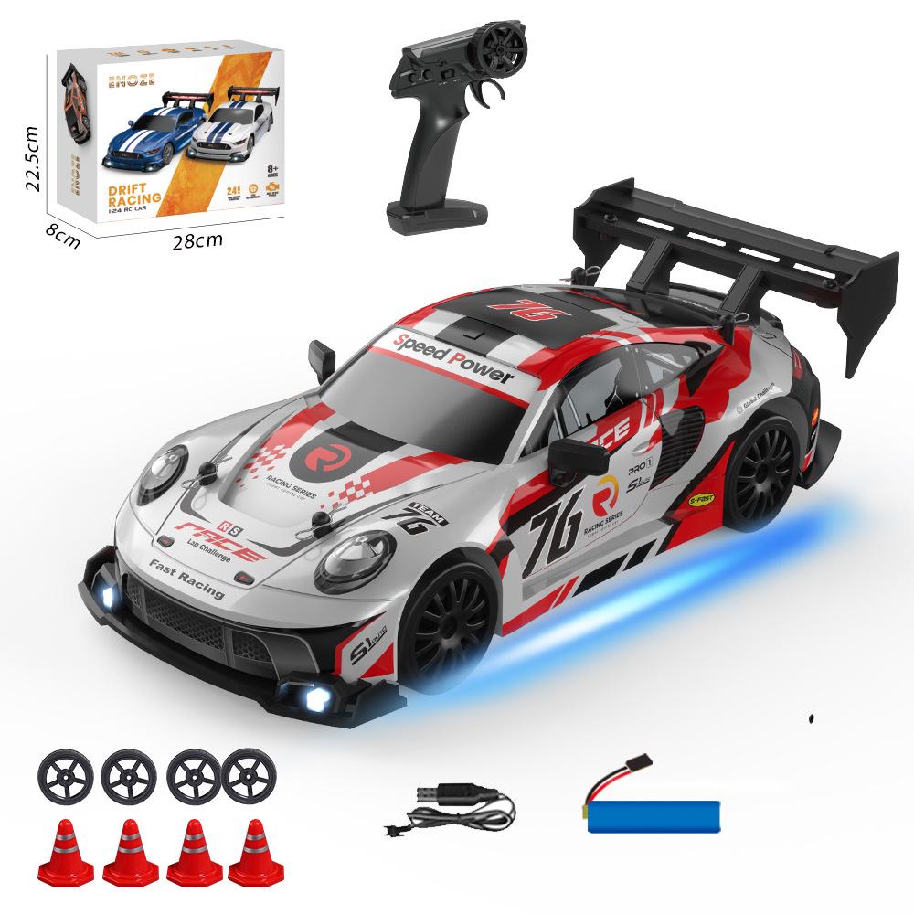 1:14 Scale RC High-Speed Drift GTR Sports Car - 4WD, Lights, Remote Controlled Racing Toy for Boys