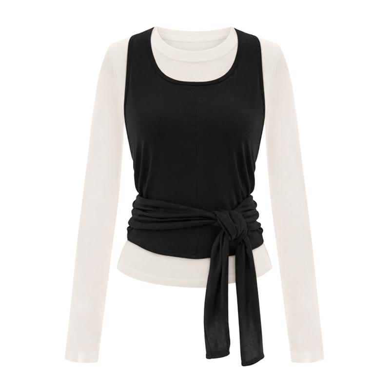 TVIEW Halter Tie Round T-Shirt Set_V6A-Cse011
