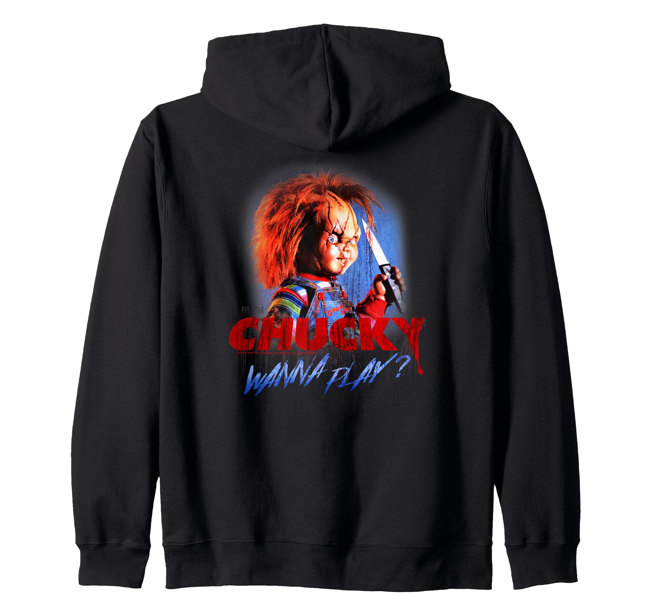 

Толстовка с капюшоном Chucky Wanna Play Bloody Knife чёрный