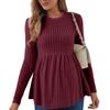 Women's Long Sleeve Neck Pullover Top for Casual Daily Wear