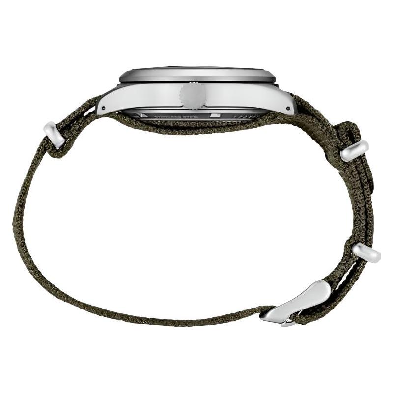 SEIKO 100-meter waterproof trendy style Automatic nylon strap 36.4mm same style for men and women black dial SRPJ85