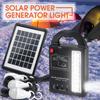 Solar Power Generator 3 LED Bulbs Home System Solar Power Panel Storage Generators Durable USB Charger 110-220V  50/60Hz