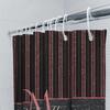 Bathroom Decor Black Pink Striped Shower Curtain Name Custom Size Waterproof Bathroom Liner Set