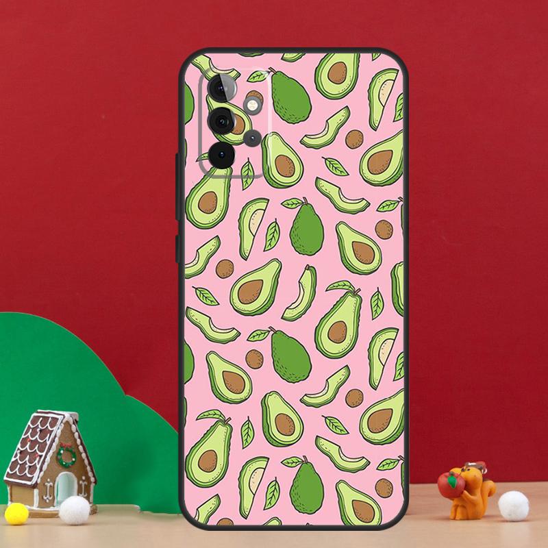 Avocado Pattern Case For Samsung Galaxy A54 A06 A16 A26 A36 A56 A53 A32 A52 A33 A13 A55 A35 A15 A14 A34 A17