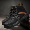 Spring and Autumn Large Size Martin Boots Men's High Top British Style Korean Edition Trendy Versatile Trend Shoes Medium Top Tooling Boots Men's Boo