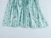 2025 Spring/Summer Polka Dot Spaghetti Strap Pleated Maxi Dress