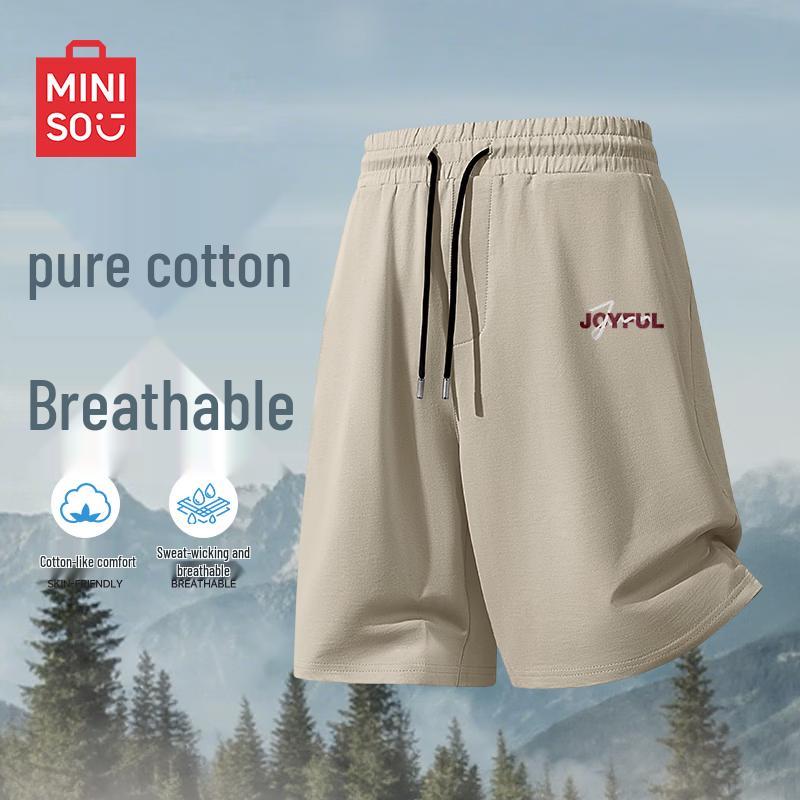 

MINISO Men s 2026 Cotton Straight-Leg Casual Shorts 2XL