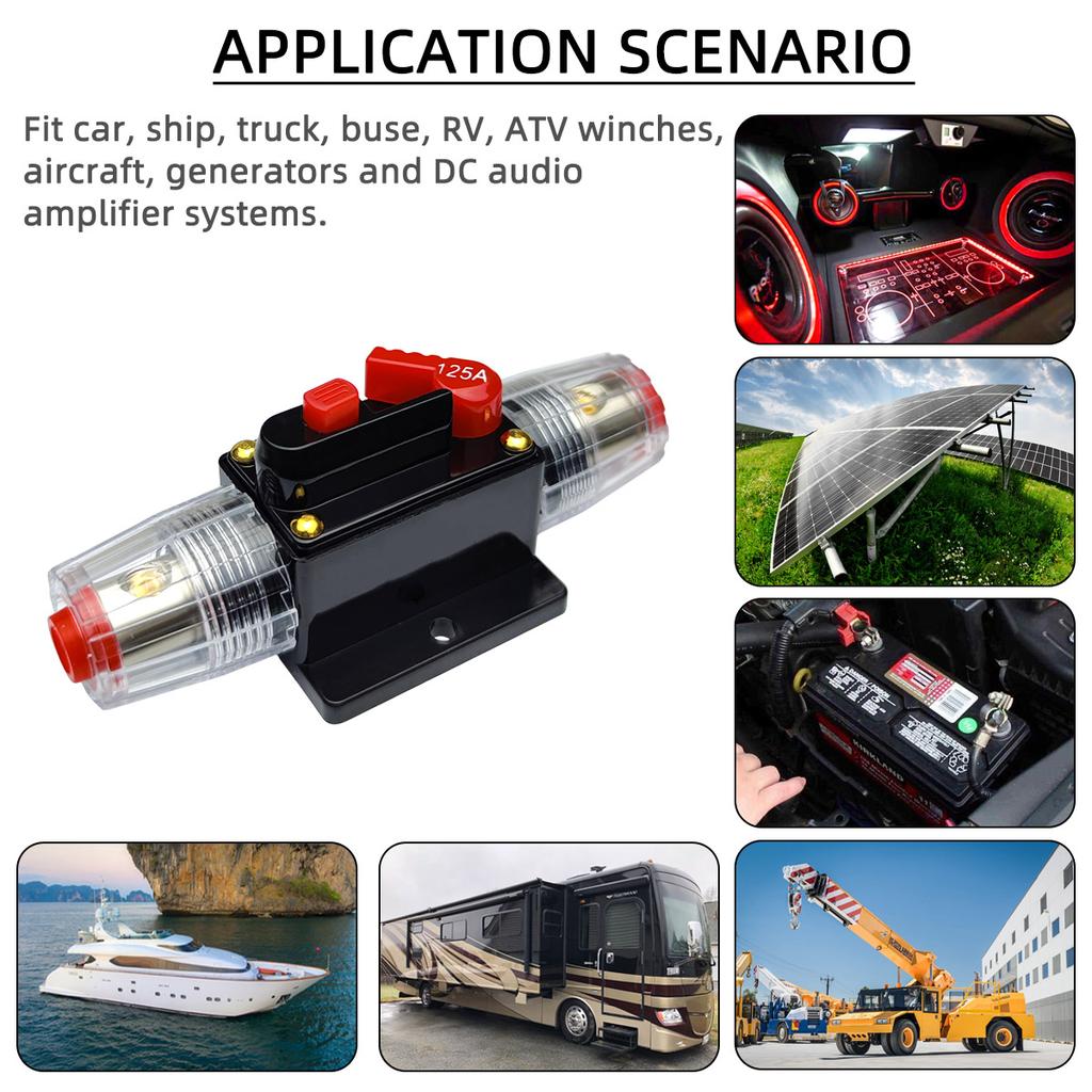 20a-300a Circuit Breaker 12v-48v Dc 12v Circuit Breaker Reset Waterproof Marine Tug Car Rv Atv Audio Universal Circuit Circuit Breaker 6