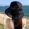 Flower Outdoor Sunshade Hat Organza Women Fisherman Hat New Summer Basin Hat