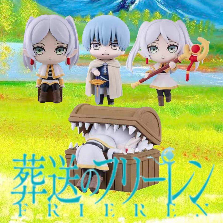 Frieren: Beyond Journey's End Anime Himmel Small Figure Caspule In Stock Cartoon Lovely Ornaments Birthday Gift Kid Toys