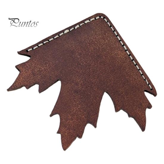 

Угловые закладки из искусственной кожи с кленовым листом, удобные сенсорные угловые маркеры ручной работы, уникальные закладки красный