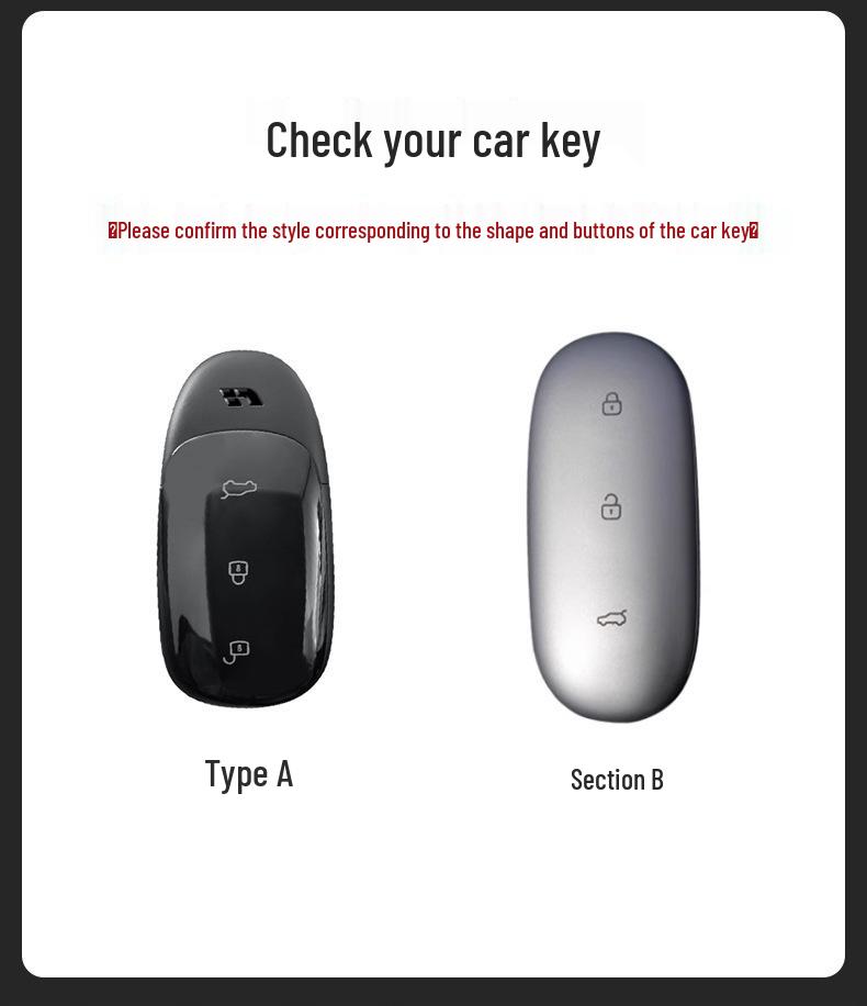 Ideal L6-L9 Three-Color Suede Key Cover with Buckle - Car Interior Accessory