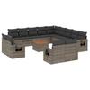 VidaXL Garden Lounge Set with Cushions 14 Pcs, Patio Sofas, Patio Furniture Set, Outdoor Furniture, Grey 3224842