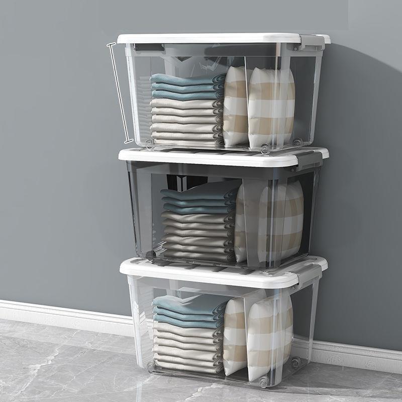 Large Transparent Storage Box for Clothes, Toys, and Snacks