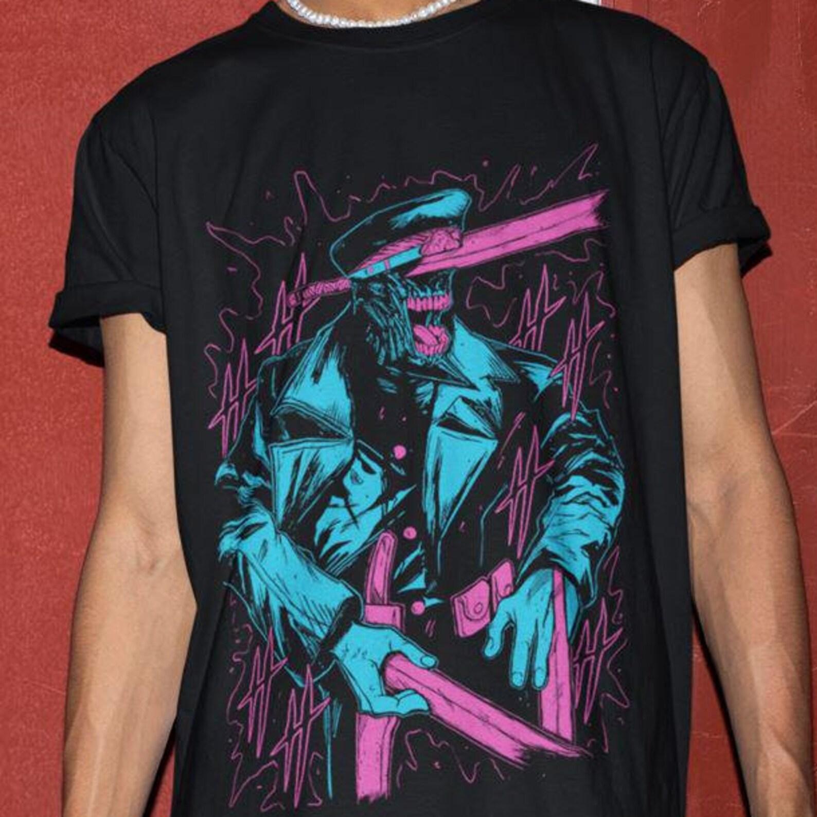 Unisex Horror Manga Creepy Girl T shirt, Dark Anime Gothic T shirt, Manga Gothic T shirt Inactive XL