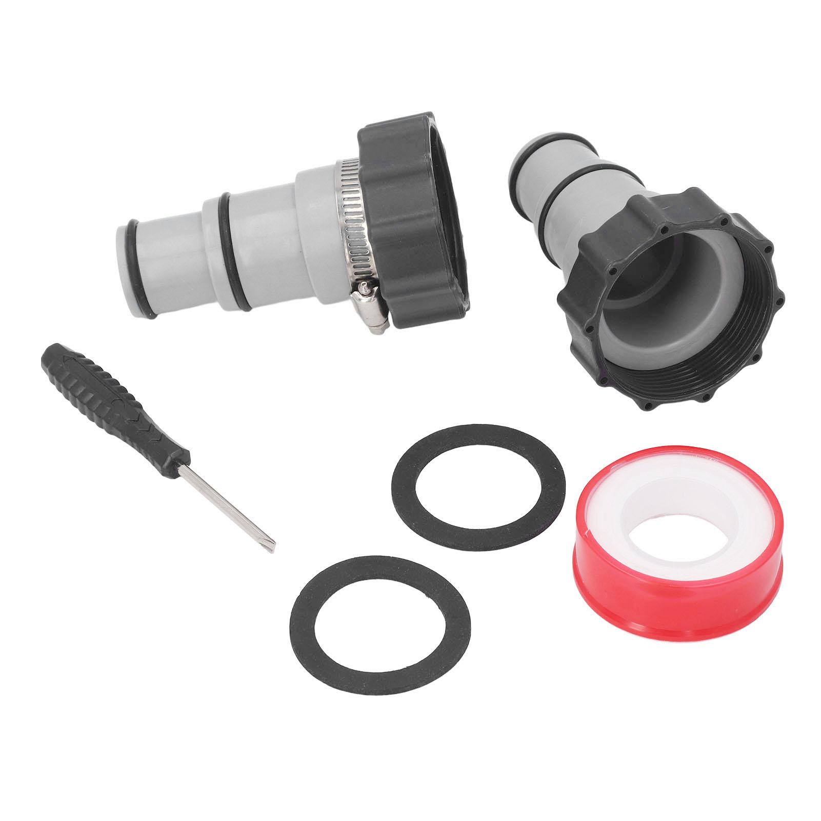 

Резьбовой адаптер для шланга бассейна с хомутом Комплект соединителей для шланга насоса бассейна с хомутом и шайбой для 1,5 1,25