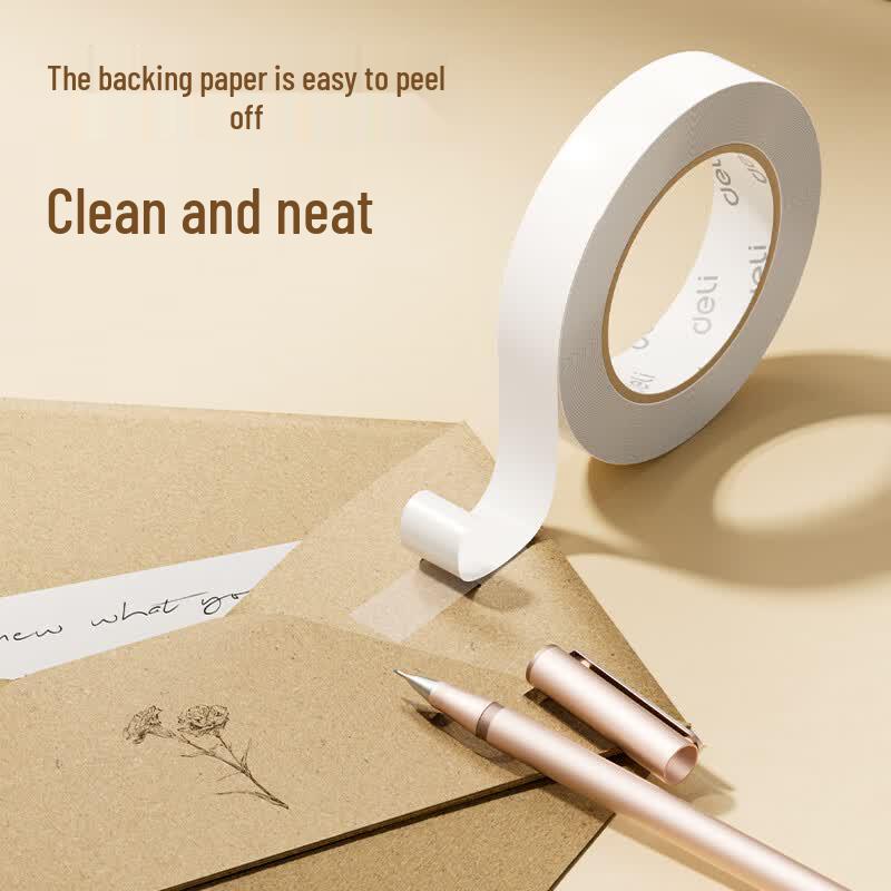 Deli 30434 High-Tack Cotton Paper Double-Sided Tape