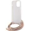 Guess Guhcp15Lhc4Sep Iphone 15 Pro 6.1Rosa/Pink Custodia Rigida Cordoncino a Tracolla Stampa 4G