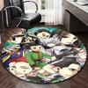 1pc Hunter X Hunter Anime Characters Round Carpet - Office Chair Mat, Non-Slip Rug for Home Decor, Living Room