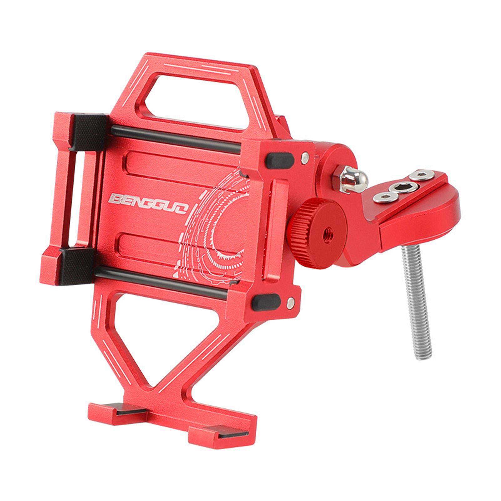 

Крепление для телефона на велосипед из алюминиевого сплава, регулируемый противоскользящий держатель для сотового телефона STEM красный