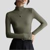 Simple Women's Modal Base Shirt Half-High Neck Pullover Base Shirt Slim-Fit Long Sleeve Stretch T-Shirt