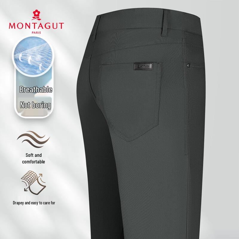 MONTAGUT Men s Lightweight High-Stretch Casual Pants 30