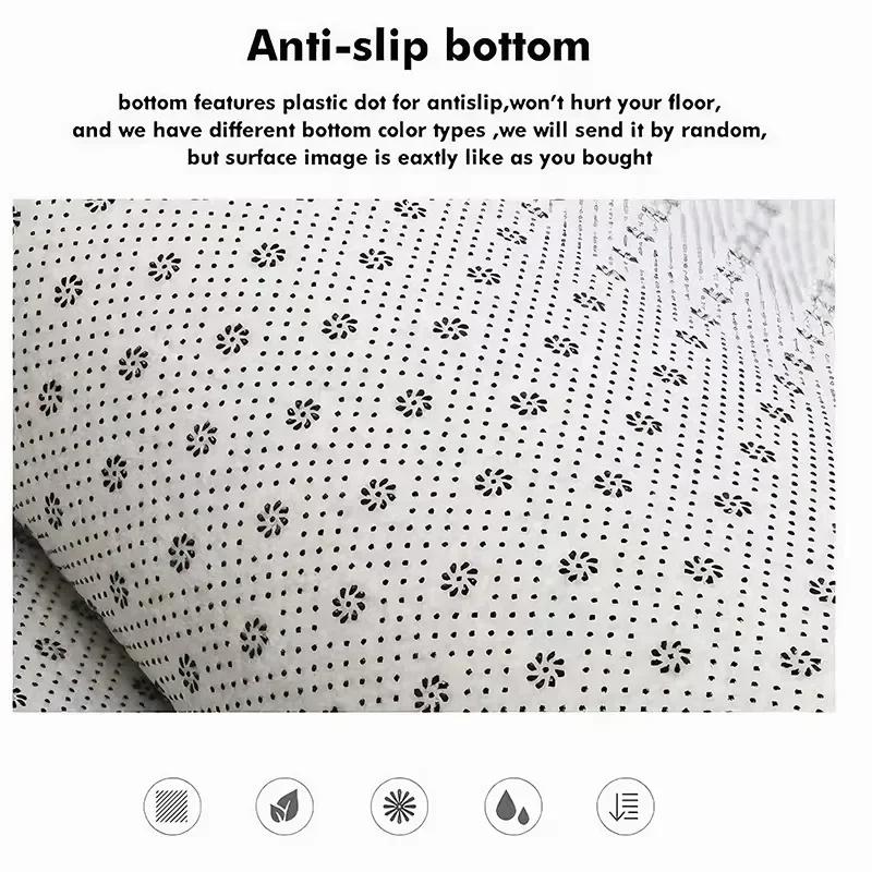 Yin Yang Cat Circular Carpet with Anti Slip Backing Flannel Carpet Machine Washable for Living Room Lightweight Home Decor