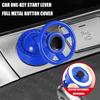 Metal 3D Steering Wheel Pattern Push Start Button Cover For Cars With 3 Color Option Universal Fit Easy Installation
