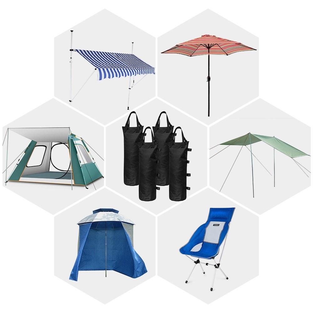 

4Pcs for Pop-up Canopy Tent Sun Shades Umbrella Weighted Feet Bag Sand Weight Bags Leg Weights A