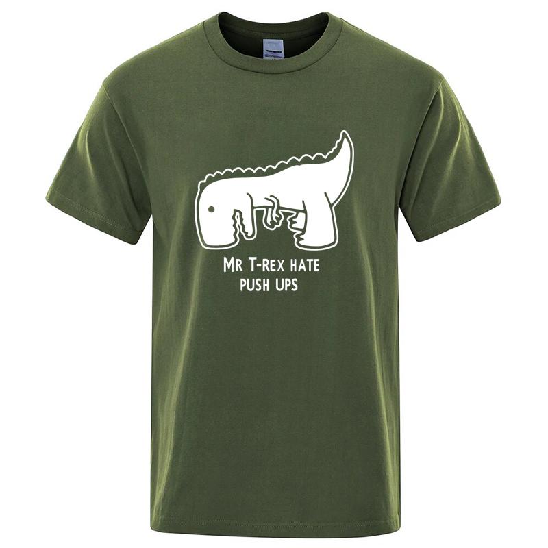 Mens High Quality 100 Cotton Funny Casual Dinosaur Design Printing Cool Oneck for Men Tshirt Male Tees Shirts Men Tops