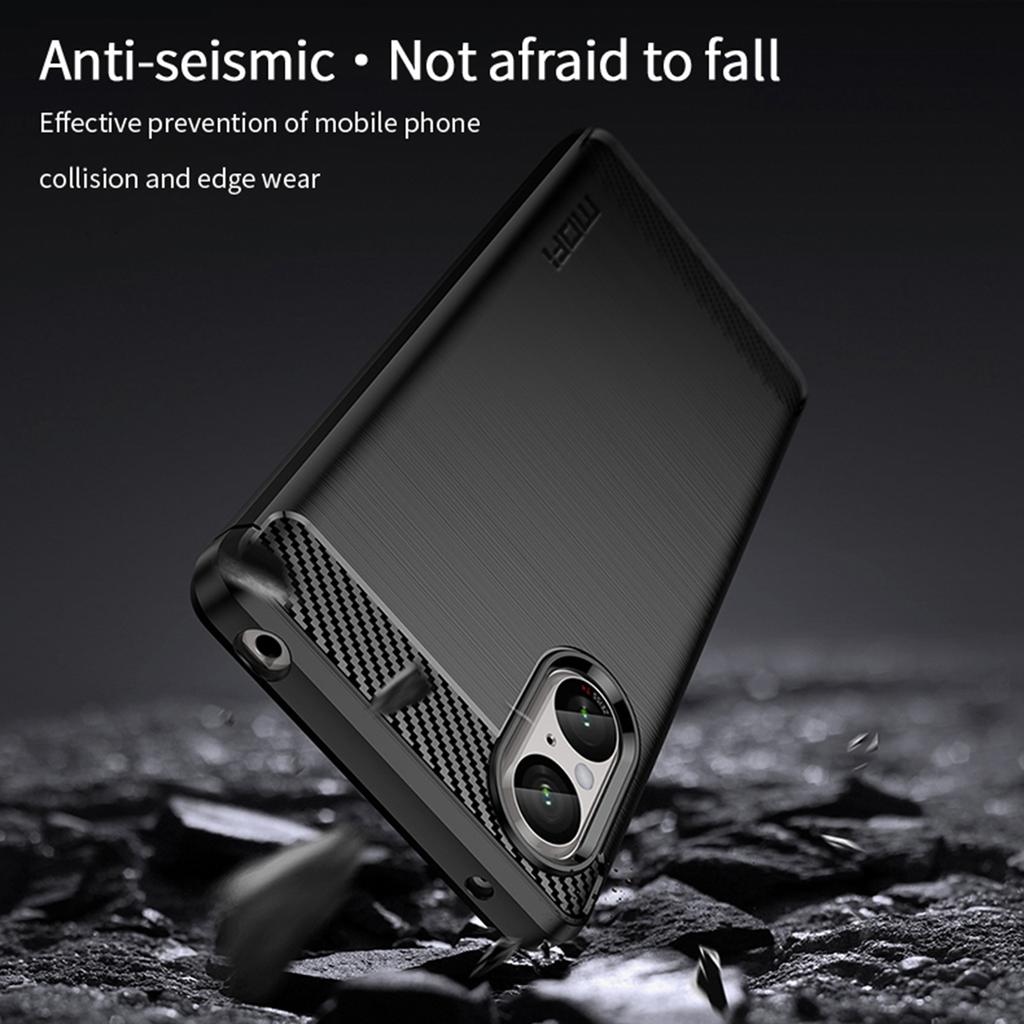MOFI JK TPU Series-1 For Sony Xperia 5 V Case Carbon Fiber Texture TPU Mobile Phone Shell