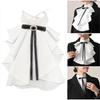 Crystal Decorated Jabot Neck Collar Ruffled Design Jabot False Collar  Victorian Theme