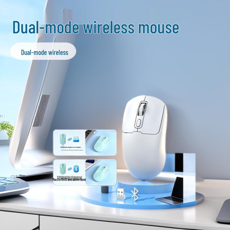 Wireless Type-C Rechargeable Silent Dual-Mode Gaming & Office Mouse
