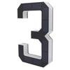 Solar Lighted House Number 3 Water Proof Auto Light Sensor LED Illuminated Address Number for Home Hotel Shop