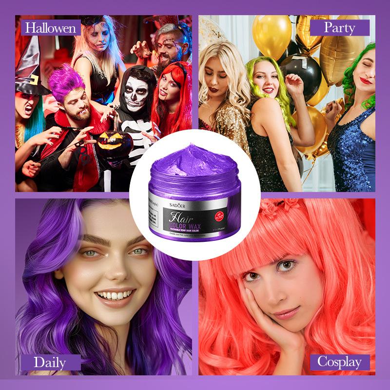 Cera per Capelli Viola Crema Modellante Volume Naturale Tenuta a Lunga Durata Formula Leggera Non Grassa per Tutti i Tipi di Capelli